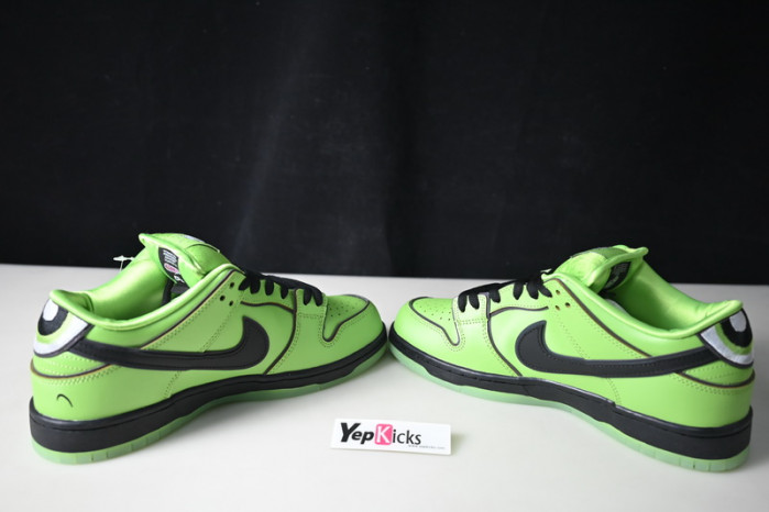the powerpuff girls x nike sb dunk low “buttercup” fz8319-300