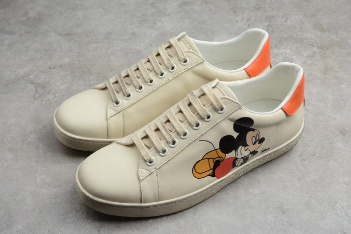 g*u*i low-top sneaker white with mickey e1246