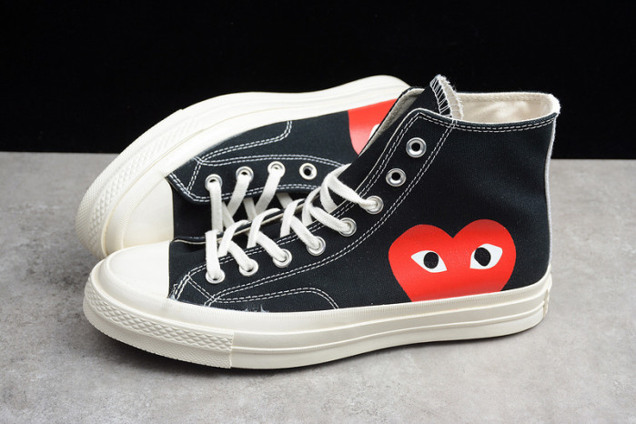 converse chuck taylor all-star 70s hi comme des garcons play black 150204c