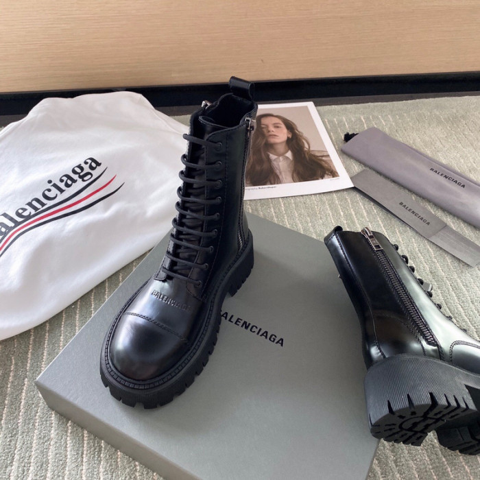 Ba*len*cia*ga tractor leather combat boots w1rc8 0604