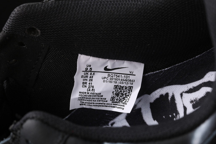 nike air force 1 low black skeleton halloween bq7541-101