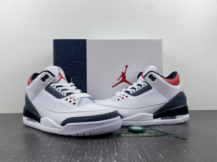 air jordan 3 fire red denim cz6431-100
