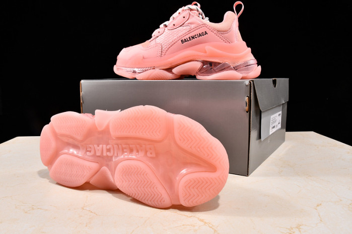 Ba*len*cia*ga triple s trainers clear sole trainer pink 542023-02