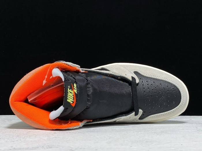 air jordan 1 grey black crimson 555088-018