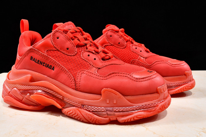 Ba*len*cia*ga triple s trainers clear sole trainer red w09o5 8125