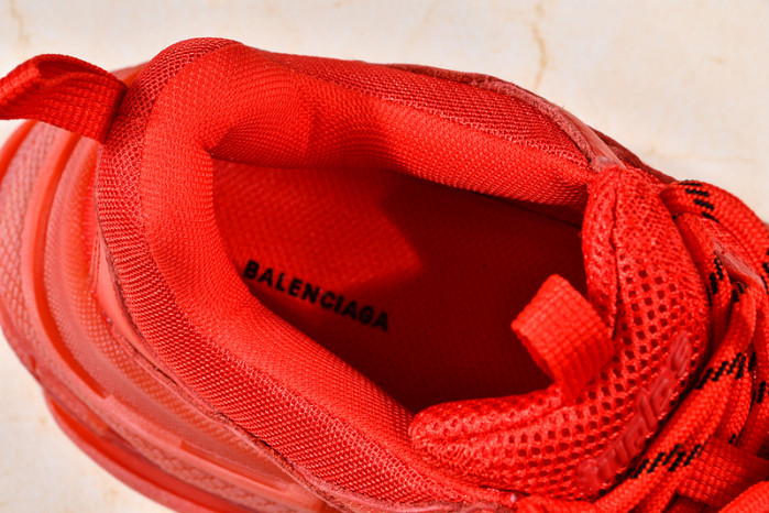 Ba*len*cia*ga triple s trainers clear sole trainer red w09o5 8125