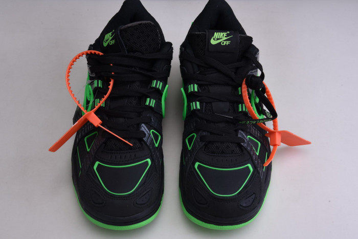 ow x nike air rubber dunk “green strike” cu6015-001