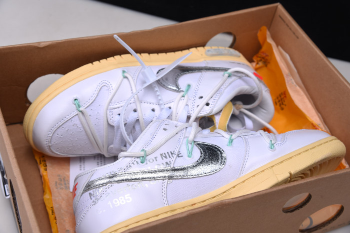 ow x nike dunk low lot 1 dm1602-127
