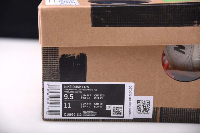 nike dunk low ow lot 13 dj0950-110