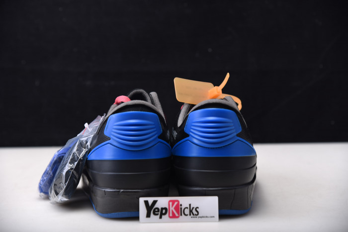 air jordan 2 retro low ow black blue dj4375-004