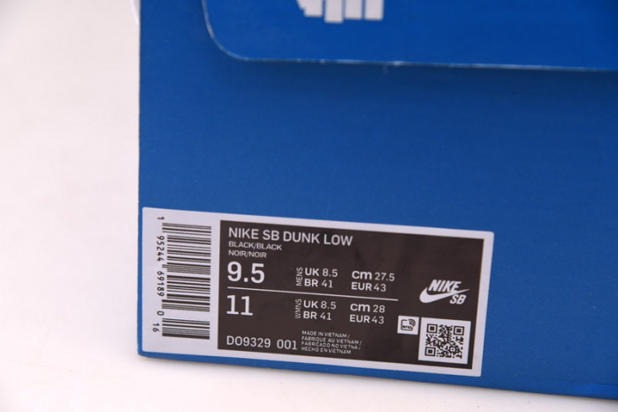 nike dunk low sp undefeated 5 on it black do9329-001
