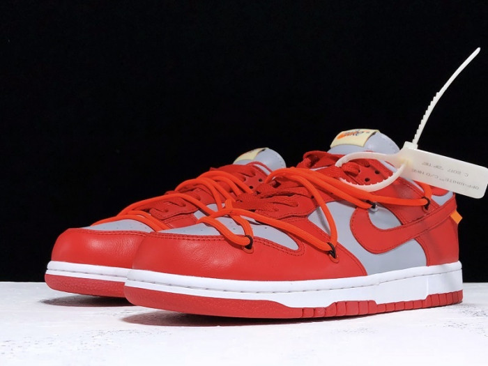 nike dunk low ow university red ct0856-600