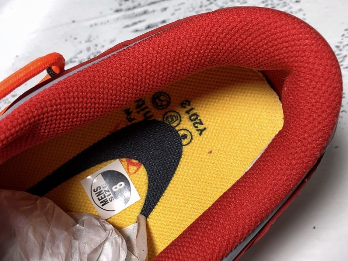 nike dunk low ow university red ct0856-600