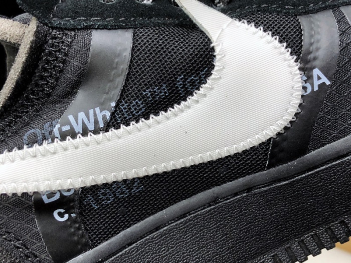 ow nike air force 1 low black ao4606-001