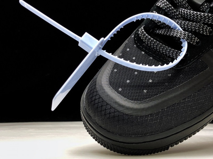 ow nike air force 1 low black ao4606-001